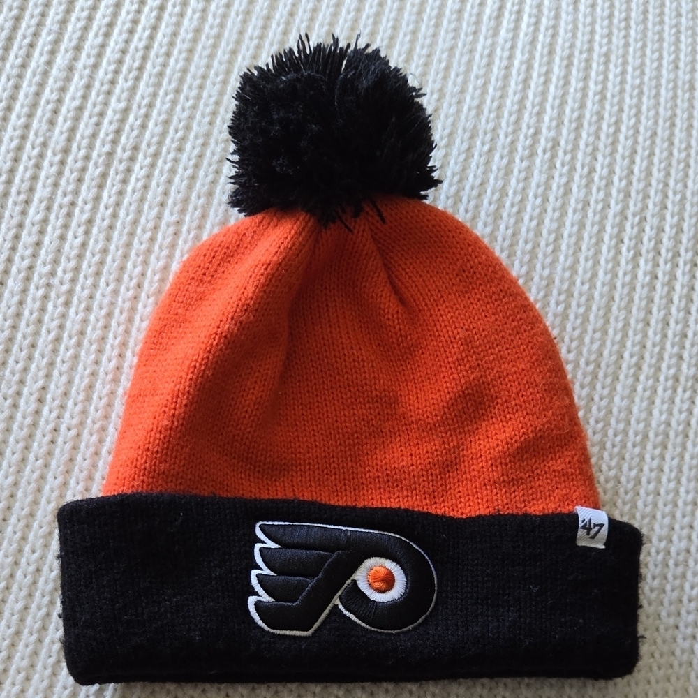 47 Orange and Black Philadelphia Flyers Knit Hat